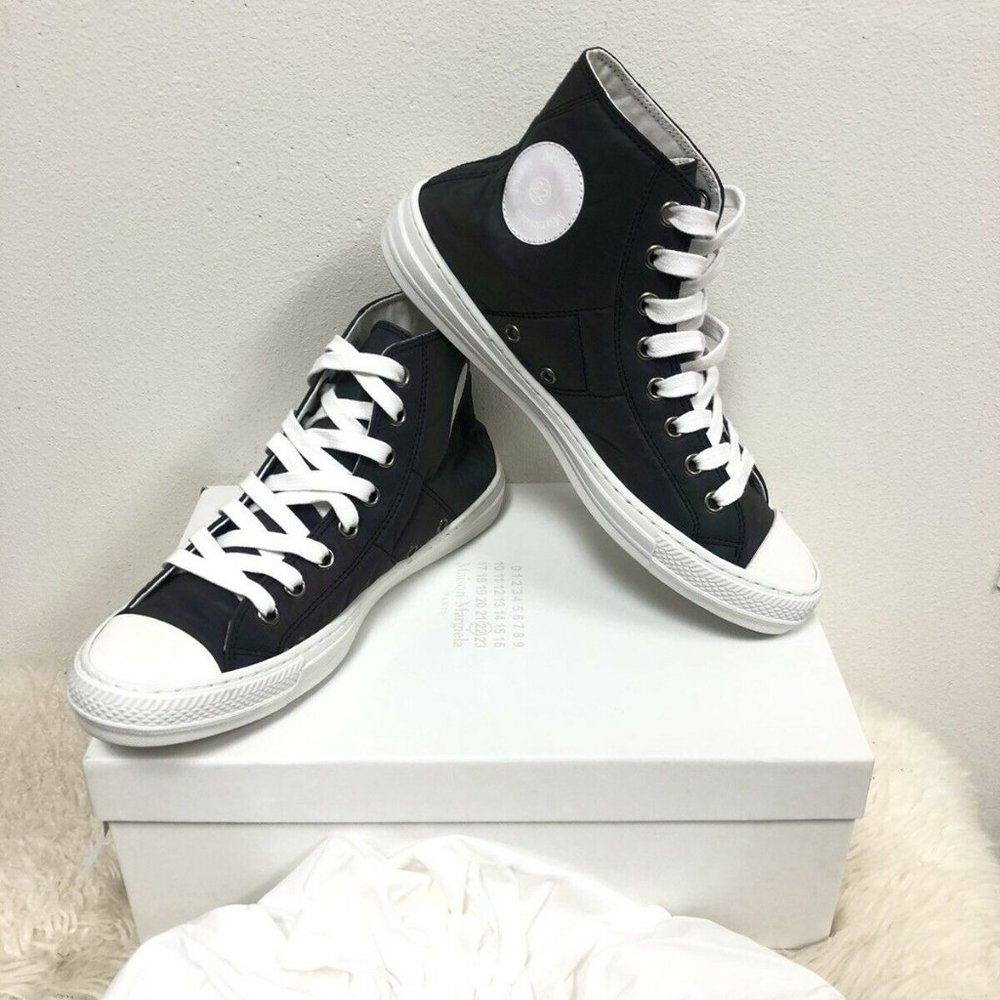 NIB Maison Margiela Reflective Stereotype High Top MMM MM6 Martin Sneakers 39.5 - Picture 3 of 11